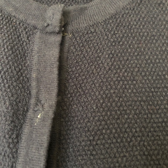 Anthropologie Navy Blue Knit Pleat Top - Picture 2 of 3